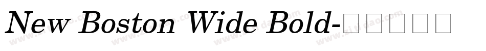 New Boston Wide Bold字体转换